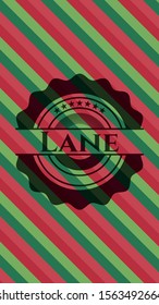 Lane christmas badge background. Vector Illustration. Detailed.