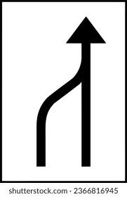 Lane ends , Signs giving information, Special regulation, Road signs in Sweden