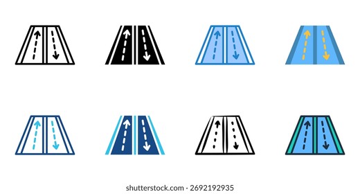 Ícone de faixa define ilustração de vetor de coleção de vários estilos 
