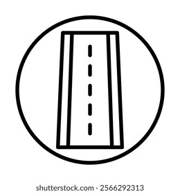 Lane Markings icon line vector illustration