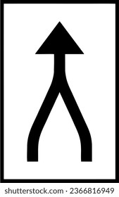 Lane merge, Signs giving information, Special regulation, Road signs in Sweden