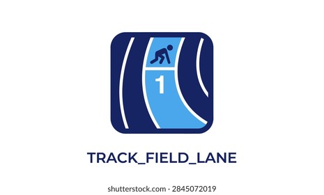 Lane one of a running track