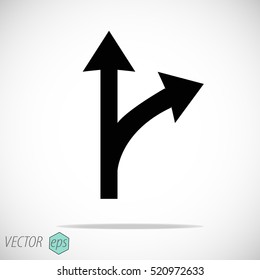 Lane for right turn and straight 