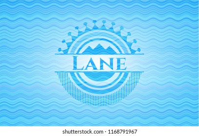 Lane water wave badge.