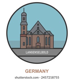 Langenselbold. Ciudades y pueblos en Alemania. Lugar famoso plano