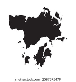 Langkawi island map vector illustration design