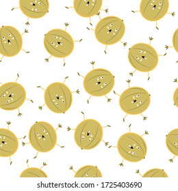 Langsat Fruit Seamless Pattern would be perfect for fabric, textile, gift wrap, wallpaper, surface designer, background, backdrop, and ornament.