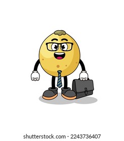langsat mascot as a businessman , character design