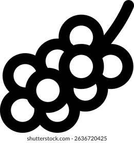 Langsat outlined icon design style