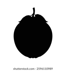 Langsat Silhouette Vector Art | Black and White Langsat Fruit Illustration Design
