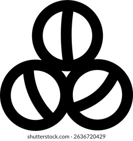 Langsat Slice outlined icon design style