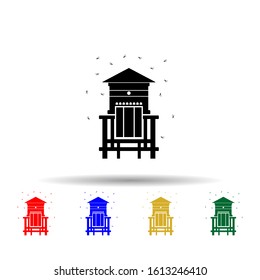 langstroth hive multi color style icon. Simple glyph, flat vector of beekeeping icons for ui and ux, website or mobile application