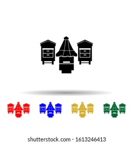 langstroth hive multi color style icon. Simple glyph, flat vector of beekeeping icons for ui and ux, website or mobile application