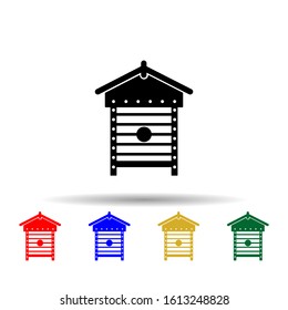 icono de estilo multicolor de la colmena de diseño. Glifo simple, vector plano de iconos de apicultura para ui y ux, sitio web o aplicación móvil