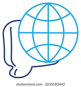 Language 3d icon vector style for communication user interface Dual Line style.