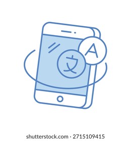 Icono de App de idioma Vector ilustración de stock