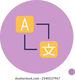 Language Barrier Flat Shadow Vector Icon Design