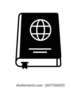 Icono de libro de idiomas para diccionario y educación