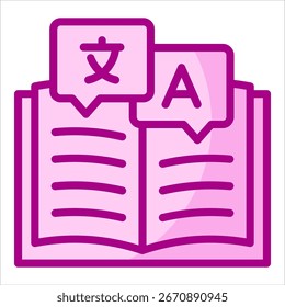 Sprachbuch-Symbolelement für Design