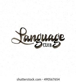 Language club Badges and labels elements for your design