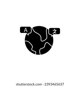 Language concept line icon. Simple element illustration. Language concept outline symbol design.