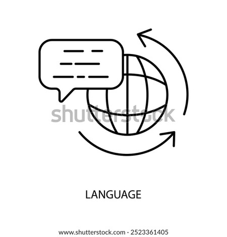 language concept line icon. Simple element illustration. language concept outline symbol design.