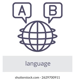 Language Element For Design Graphic