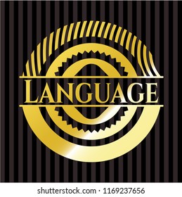 Language golden emblem