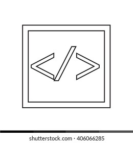 Language HTML icon , Progrmming code icon Illustration design