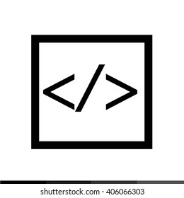 Language HTML icon , Progrmming code icon Illustration design