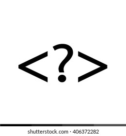 Language HTML icon , Progrmming code icon Illustration design