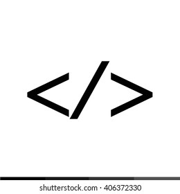 Language HTML icon , Progrmming code icon Illustration design
