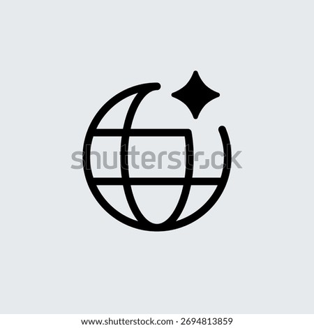 Language icon for AI-driven translation, multilingual communication and global content adaptation. Enables smart processing, cross-cultural interaction and automated localization in digital platforms