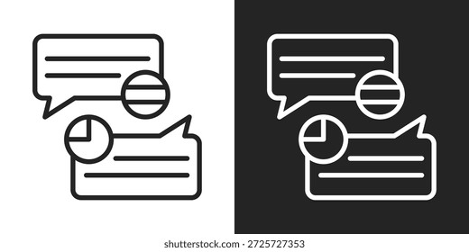 Icono De Idioma En Estilo De Línea En Blanco Y Negro