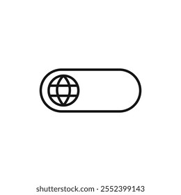 Language icon black and white vector outline sign