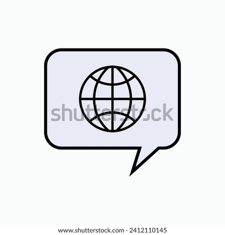 Language Icon. Communication Tool. Dialect, Mother Tongue Symbol  - Vector.