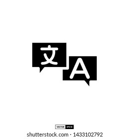Language icon, design inspiration vector template for interface and any purpose