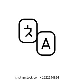 language icon design line style. Perfect for application, web, logo and presentation template
