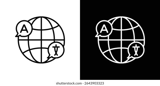 Language icon Graphic vector set for ui design