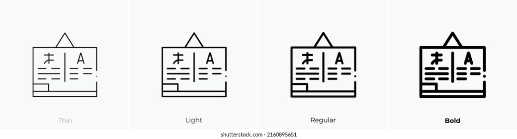 language icon. Linear style sign isolated on white background. Vector illustration.