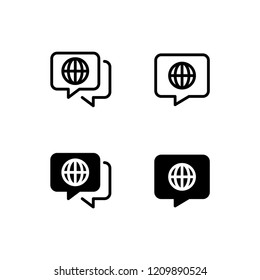 Language Icon Logo Vector Symbol. Translate Icon