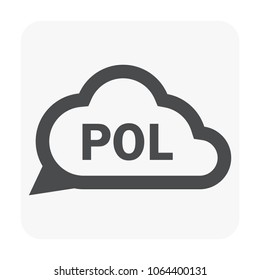 Language icon on white.