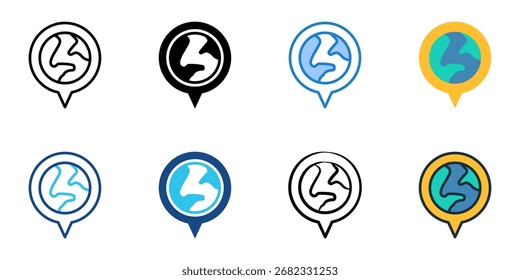 Language icon set multiple style collection 

