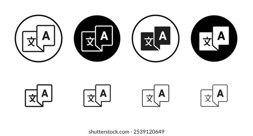 Language icon Simple thin outline