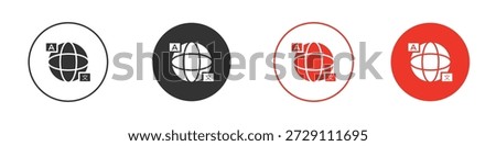 Language icon symbol in black. icon design vector stock