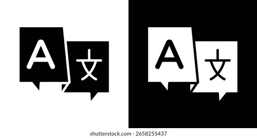Language icon symbol collection. Flat vector stock illustration.