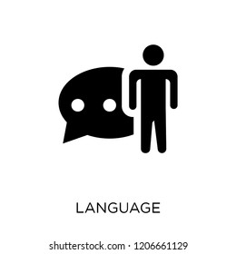 Language icon. Language symbol design from Activity and Hobbies collection. Simple element vector illustration on white background.