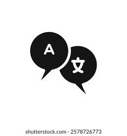 Language icon Thin line art collection