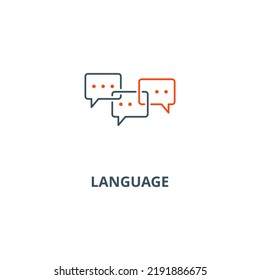 Language icon vector illustration concept isolated on white background used for web and mobile