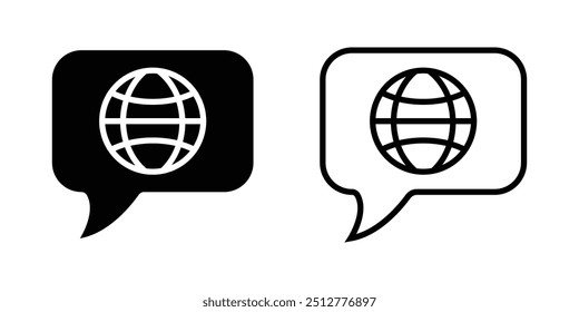 Language Icon Vector Symbol set, language glyph icon, Language Icon Vector Symbol Design Illustration